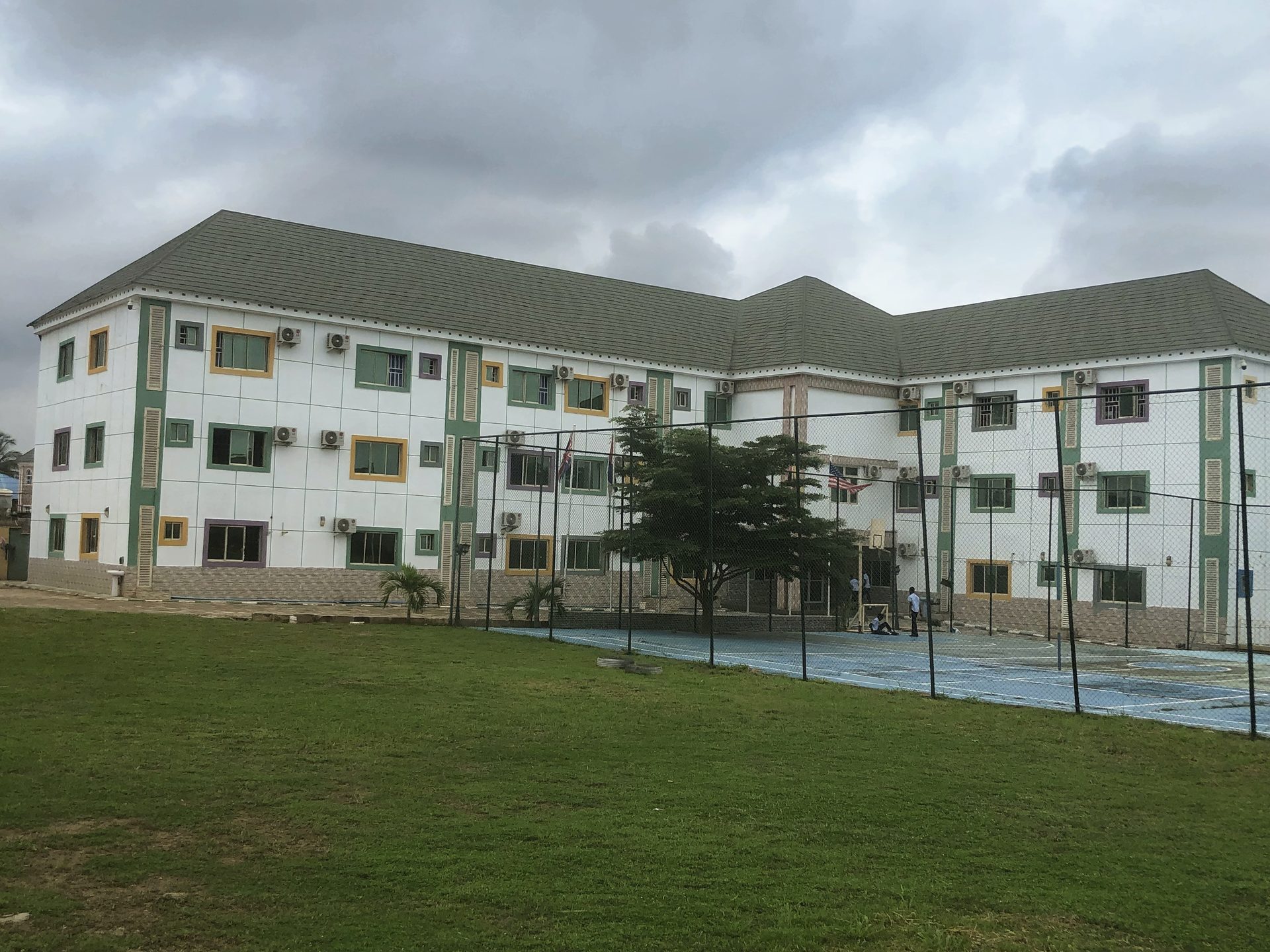 Freedom City Int'l Christian School campus building and sports court