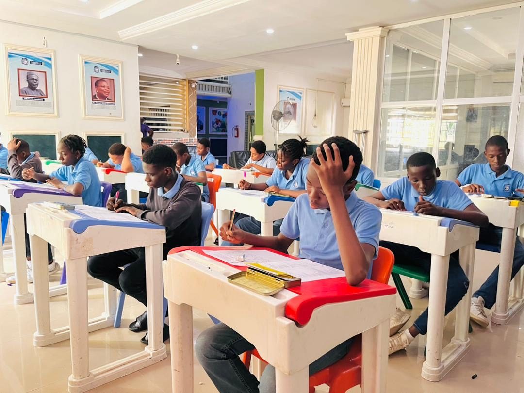 Students in an examination hall