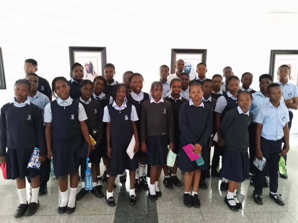 Students on an educational excursion